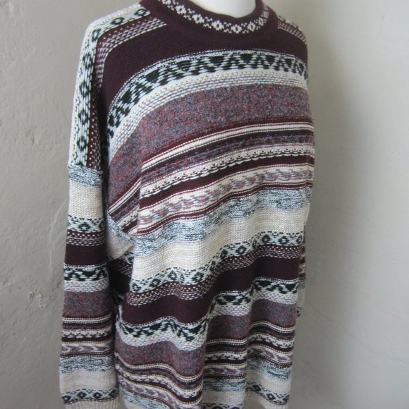 Vintage Forelli Pullover Casual Long Sleeve Fair Isle Sweater 2X Plus - Picture 1 of 5